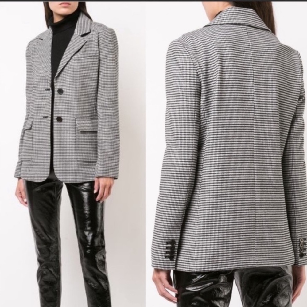 Derek Lam 10 Crosby Plaid/Houndstooth Jacket/Blazer